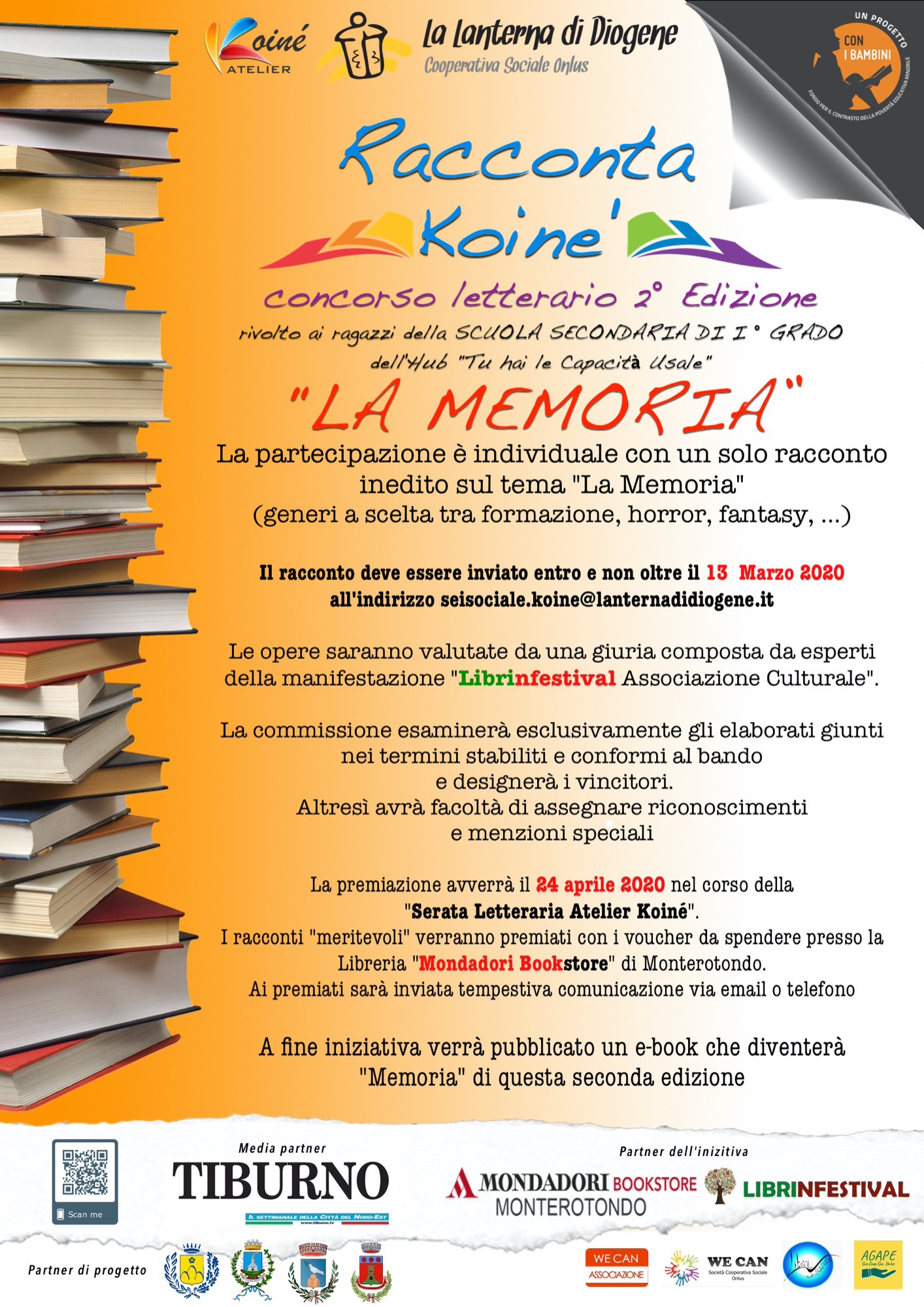 Racconta Koinè: il 4 giugno l’evento di premiazione “a distanza”